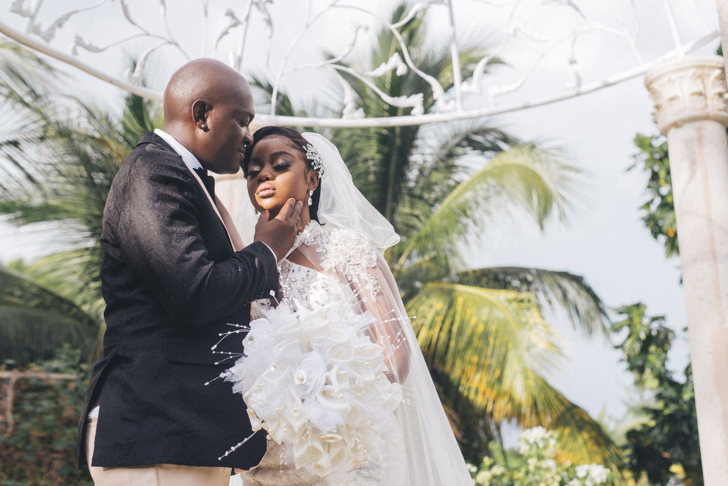 Jewel & Jameko — wedding portrait by Platinum Photography, Nassau Bahamas